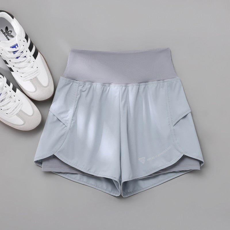 DRUR Sports Shorts Women High Waist Loose Yoga Shorts With Pocket Female Short Pants Woman's Gym Running Shorts Fitness Clothes