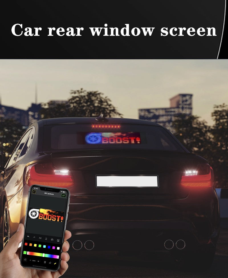 LED Matrix Pixel LED Display Screen Message Scrolling Sign Board Soft Flexible Advertising Light For Store Car Truck Devil Eye