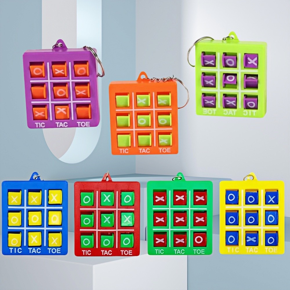 6-30PC with Key Chain Tic Tac Toe Puzzle Game Children Birthday Wedding Party Guest Gifts Kindergarten School Party Small Gifts