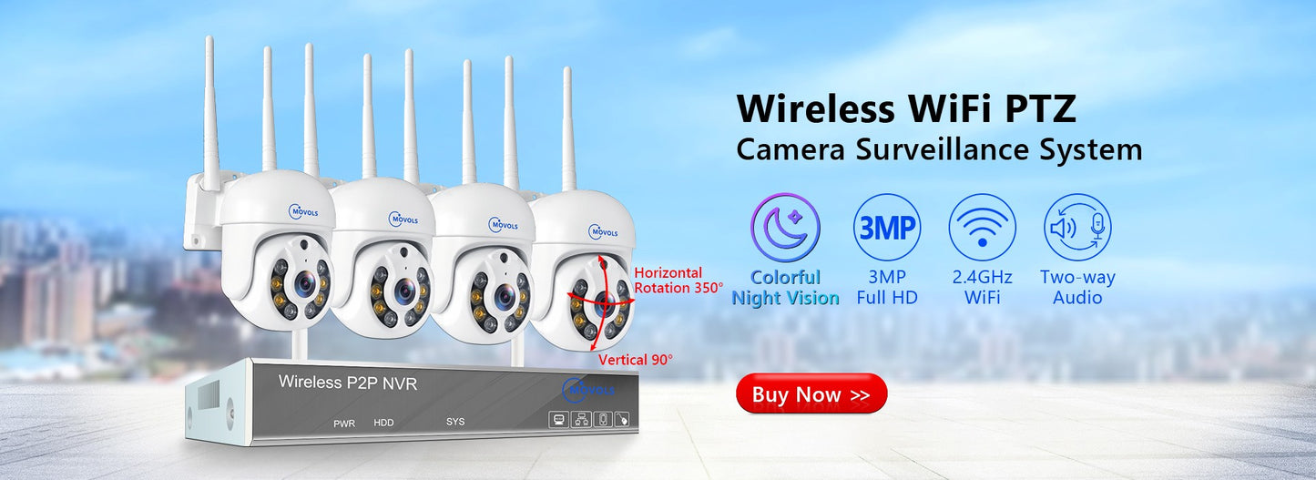 Movols 4K XMEYE POE Surveillance System 8MP 4MP Two Way Audio PTZ CCTV POE AI Security Camera 8CH P2P NVR Video Surveillance Kit