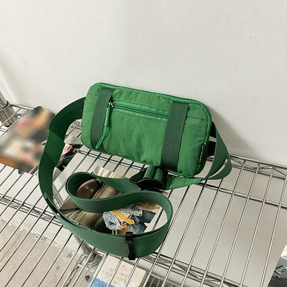 Chest Bag Pure Color Nylon Lightweight Sports Crossbody Bag Outdoor Fitness Running Waist Bag Cycling Fitn Phone Bag