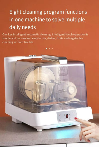 See-through Dishwasher Countertop Home Portable Smart Industrial Automatic Desktop High Temperature Modern Glass