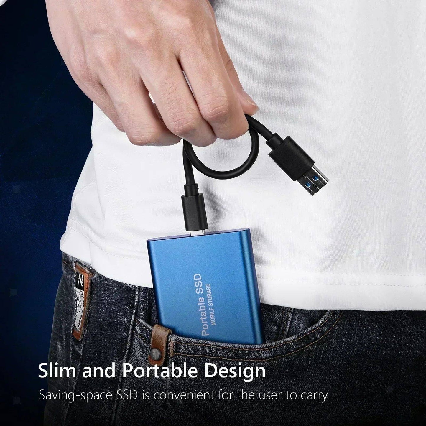 SSD Portátil de Alta Velocidade Externo 4TB Interface USB3.1 Disco Rígido Unidade de Estado Sólido Dispositivo de Armazenamento em Massa para Notebook/PC