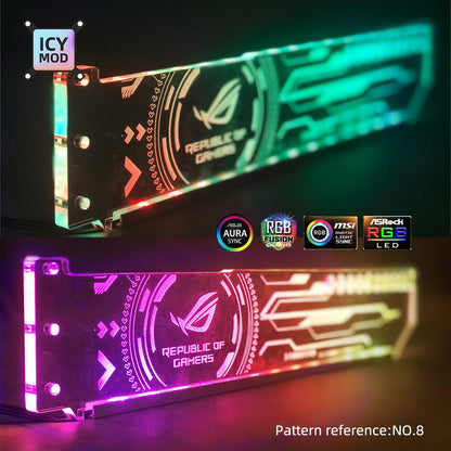 Suporte de GPU Horizontal ARGB Personalizável para VGA RGB Suporte para Placa de Vídeo Placa Gráfica Base AURA DIY PC Water Cooler CPU
