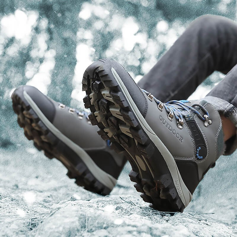 Men's Casual Sneaker Outdoor Sports Men Boots for Men Shoes Comfortable Warm Outdoor Hiking Shoes with Short Plush Men's Shoes