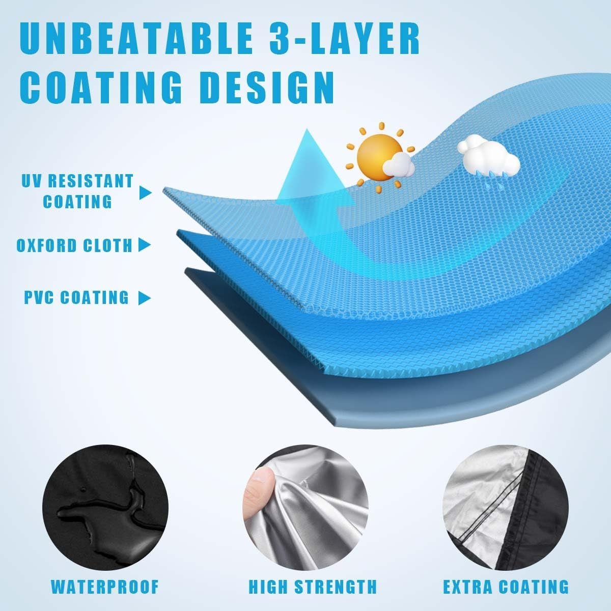 BBQ Grill Barbeque Cover Anti-Dust Waterproof Weber Heavy Duty Charbroil BBQ Cover Outdoor Rain Protective Barbecue Cover