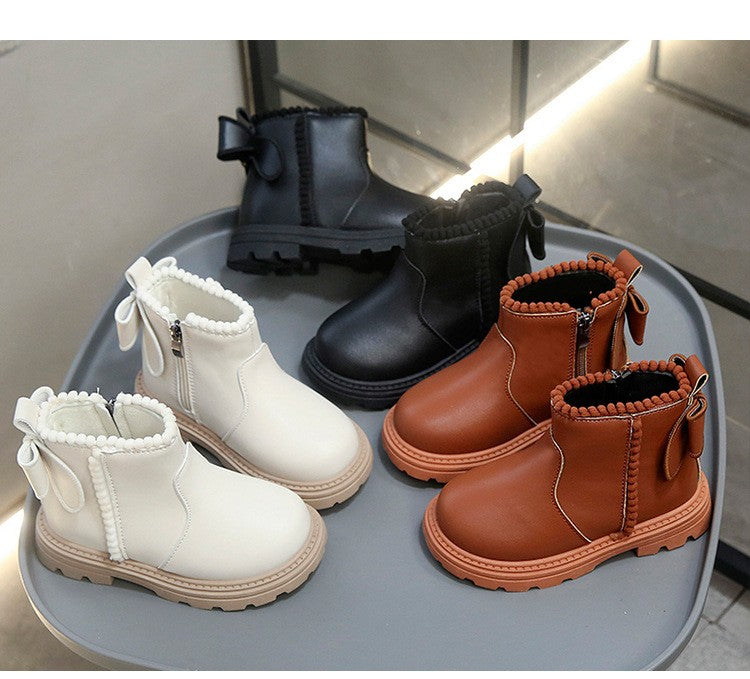 Autumn Winter Baby Kids Short Boots Super Warm Boys Girls Shoes Pu Leather Children Boots Fashion Toddler Boots Kids Snow Shoes
