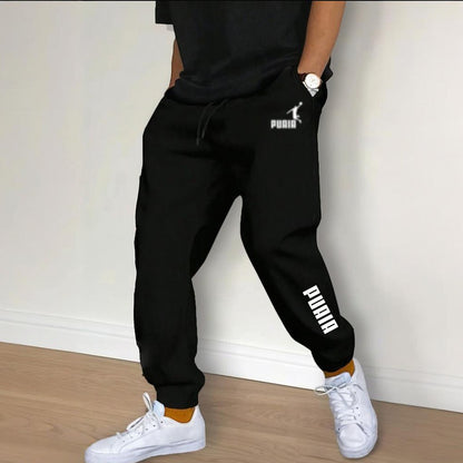 Roupa de exercício masculina. Calças esportivas casuais 2026 para esportes ao ar livre, com design de cós elástico, corte reto solto e confortável.