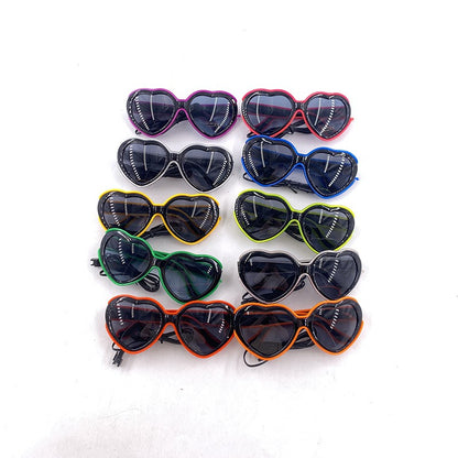 1PC Light Up LED Glasses Glow Sunglasses EL Wire Neon Glasses Glow in The Dark Party Supplies Neon Party Favors for Adults