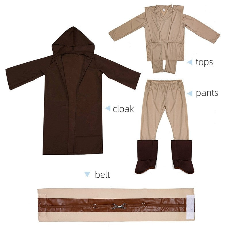 Costume Obi-Wan Kenobi Cosplay Jedi Warrior Cosplay Hooded Cloak Clothing Suit Halloween Party Costumes