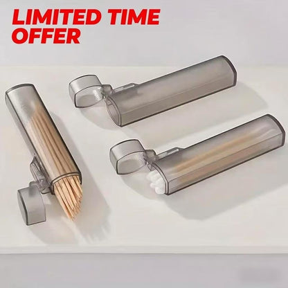 Estojo Transparente de Plástico para Palitos de Dente, Ideal para Viagens ao Ar Livre, Cozinha e Suprimentos de Restaurante, Fácil de Transportar e Usar