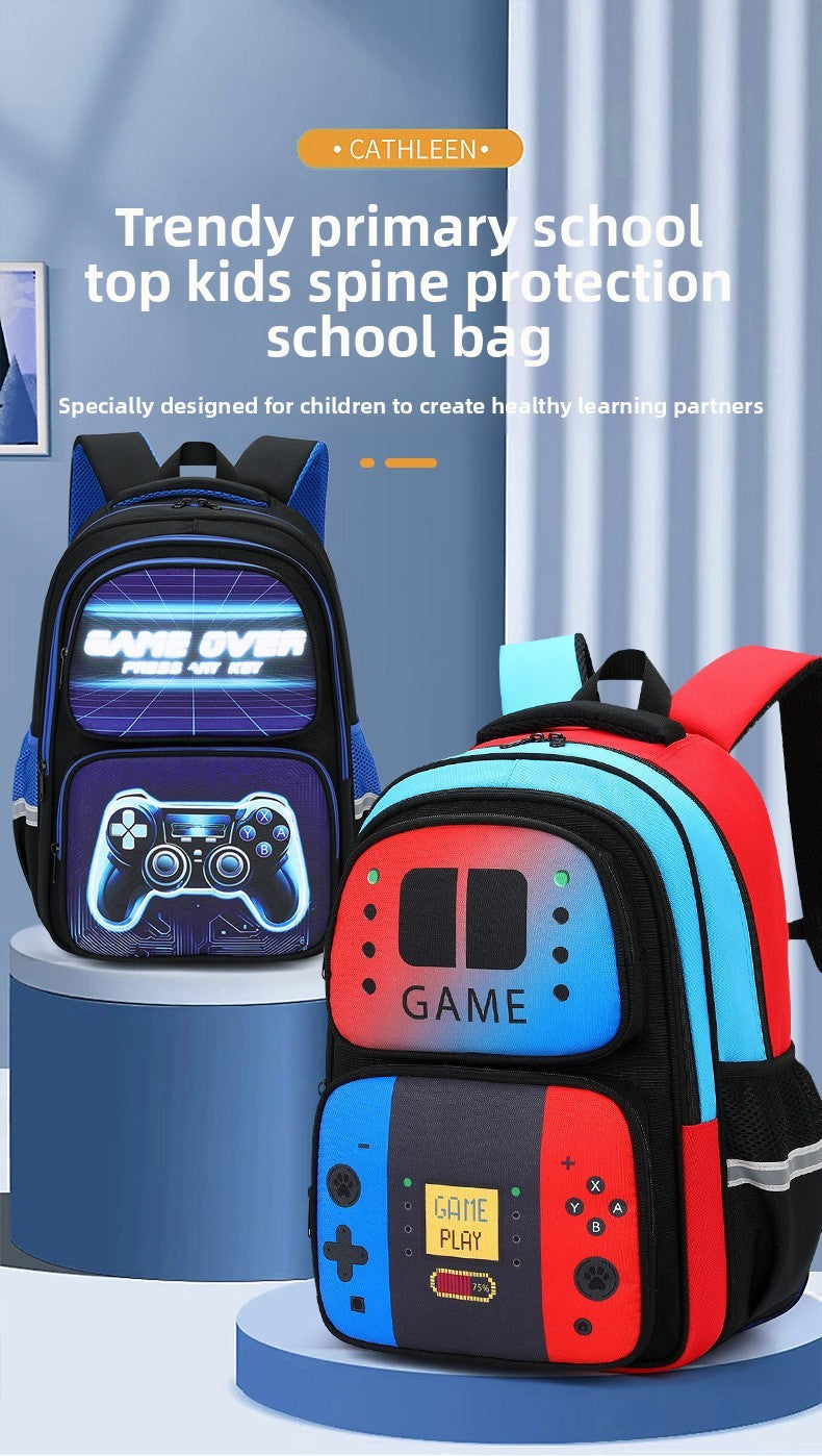 Mochila escolar estampada com console de videogame criativo 3 peças/conjunto mochilas para meninos adolescentes meninas Nylon à prova d'água bolsas escolares para livros