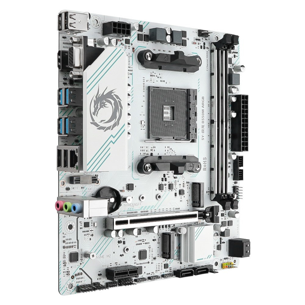 Placa-mãe gamer SOYO AMD B550M USB3.1 M.2 Nvme Sata3 DDR4 Dual Channel Suporta RYZEN R3 R5 R7 3000 4000 5000 CPU Socket AM4