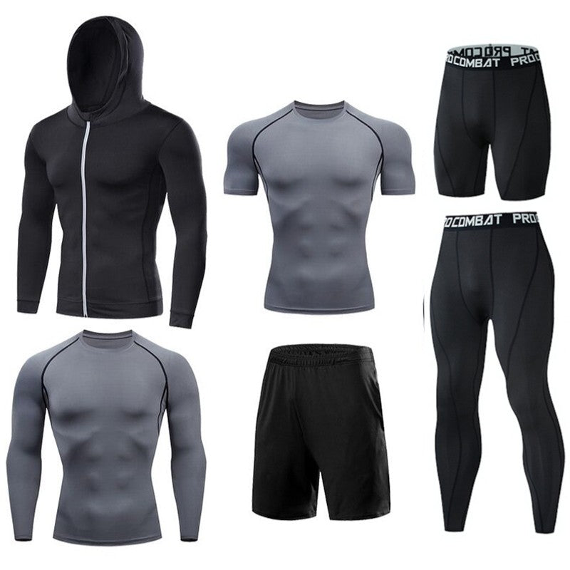 Men's Running Compression Tshirts Quick Dry Soccer Jersey Fitness Tight Sportswear Gym Sport Short Sleeve Shirt Breathable