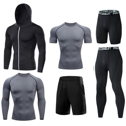 Men's Running Compression Tshirts Quick Dry Soccer Jersey Fitness Tight Sportswear Gym Sport Short Sleeve Shirt Breathable