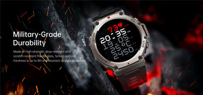 2025 New Military Bluetooth Call Smart Watch Built-in GPS Compass Barometric Altimeter 10ATM Waterproof Sports Smartwatches Men