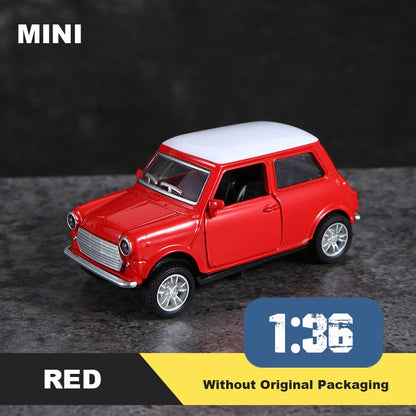 1:36 Liga Diecast Vintage Modelo de Carro FIAT MINI Clássico Modelo de Carro Miniatura com Fricção Réplica de Veículo para Presente de Coleção
