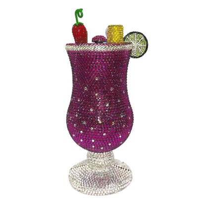 XIYUAN Martini Purse Women Crystal Evening Bags Luxury Designer Diamonds Cup Clutches Wedding Bridal Handbag Lady Rhinestone Bag