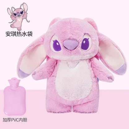 in stock Disney Stitch Angel Lotso Pooh Bear Dumbo Plush Hand Warm Bottle Hot Water Bottles Portable Warm Hand Bag Girl Gift