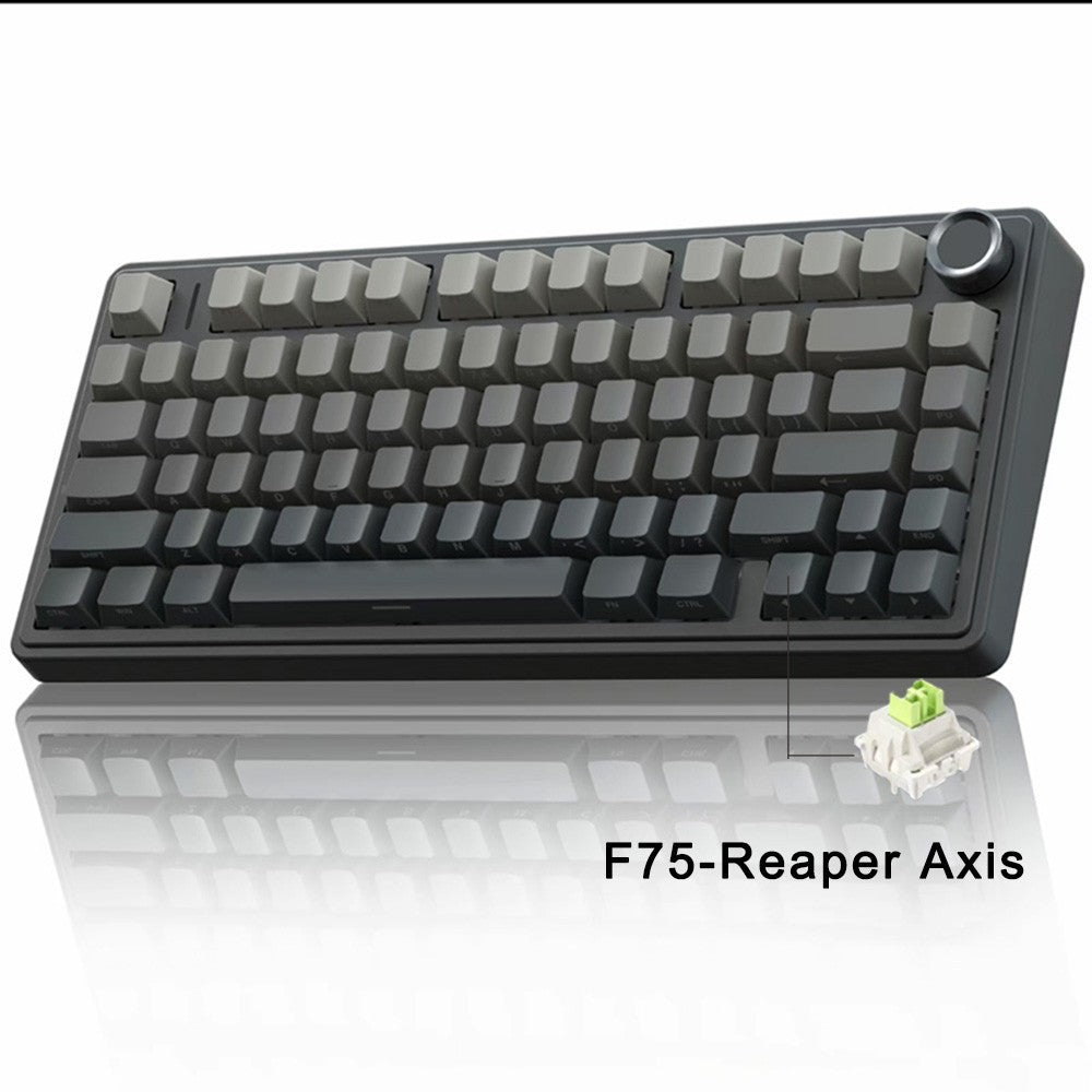 Teclado Mecânico Gamer AULA F75 RGB Layout 75% Gravação Lateral Gasket Mounted Personalizado 80 Teclas Keycaps PBT Teclado Sem Fio