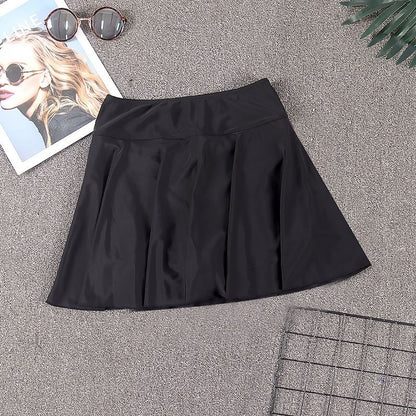 Plus Size Tennis Skirt for Women Black Golf Mini Skirt with Built-in Shorts Stretch Short Skort Female Gym Sporty Workout