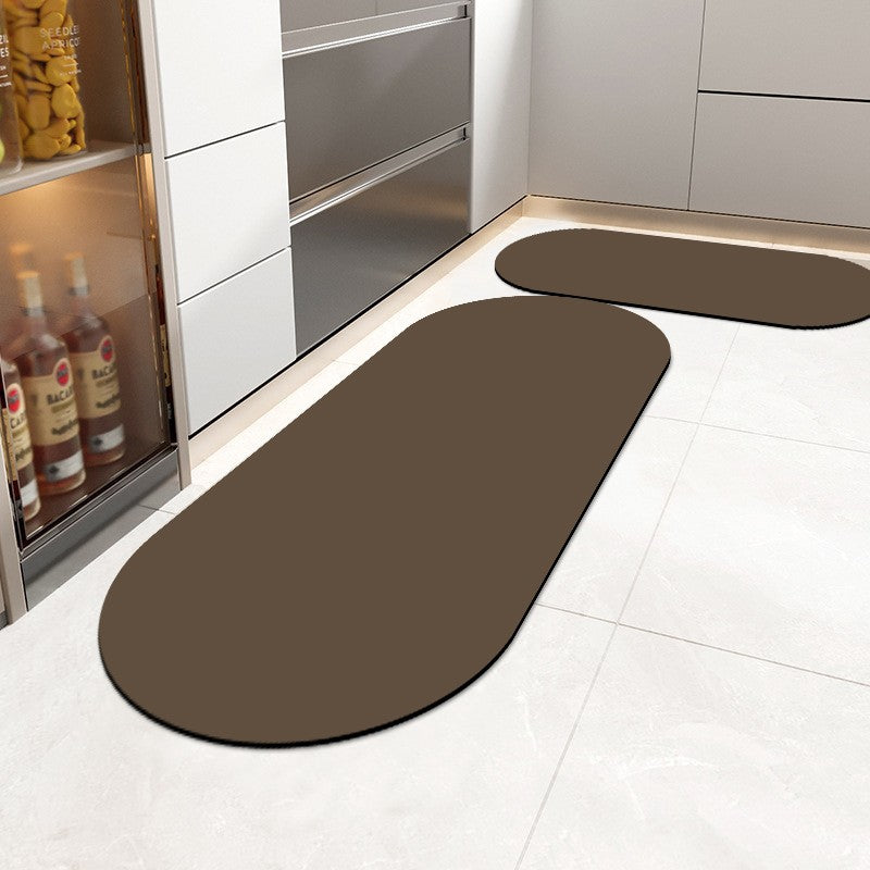 Super Absorbent Kitchen Floor Mat Mat Long Diatomite Kitchen Rug Soft Washable Carpets Solid Color Bathroom Entrance Doormat
