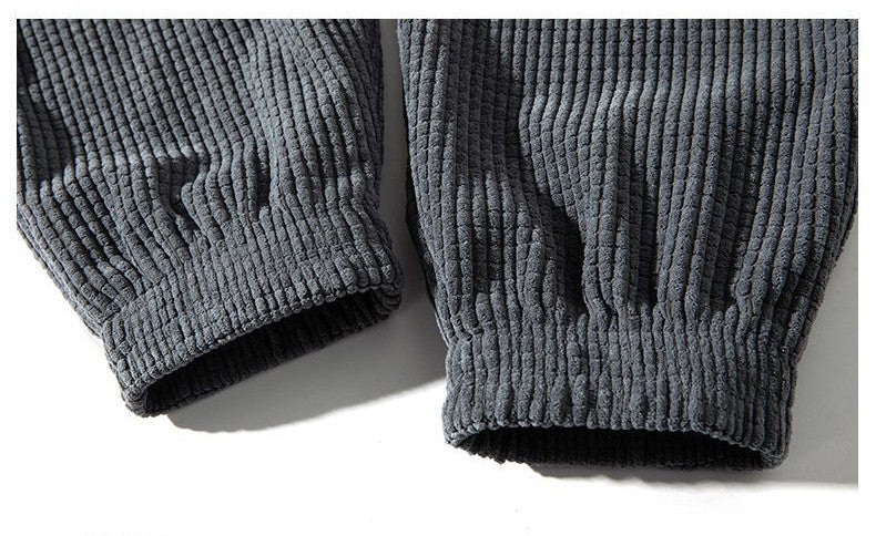 Baggy Corduroy Jogger Pants Men Tech Fleece Sweatpants Man Autumn Winter Casual Harem Pants Male Sport Thermal Trousers