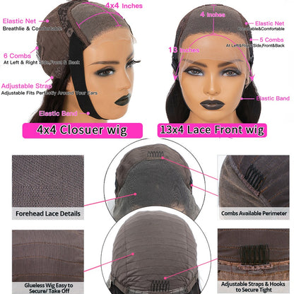 Peruca Front Lace Mel Loira Pré-arrancada 1B 27 Cabelo Humano Ombre Body Wave Peruca Front Lace Cabelo Humano 180% Bodywave Cru 30 Polegadas
