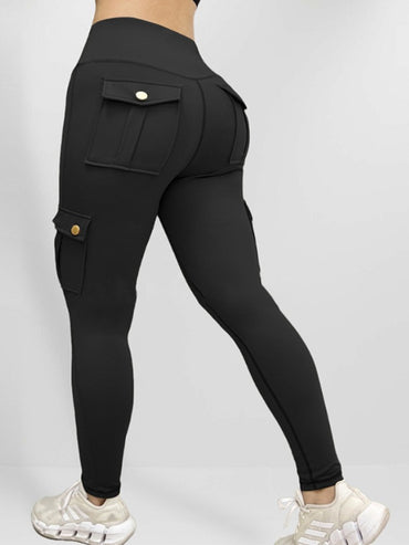 Plus Size Women's Butt Lift Leggings with Flap Pockets Women's Workout Leggings All Season All Season Casual Best Choice