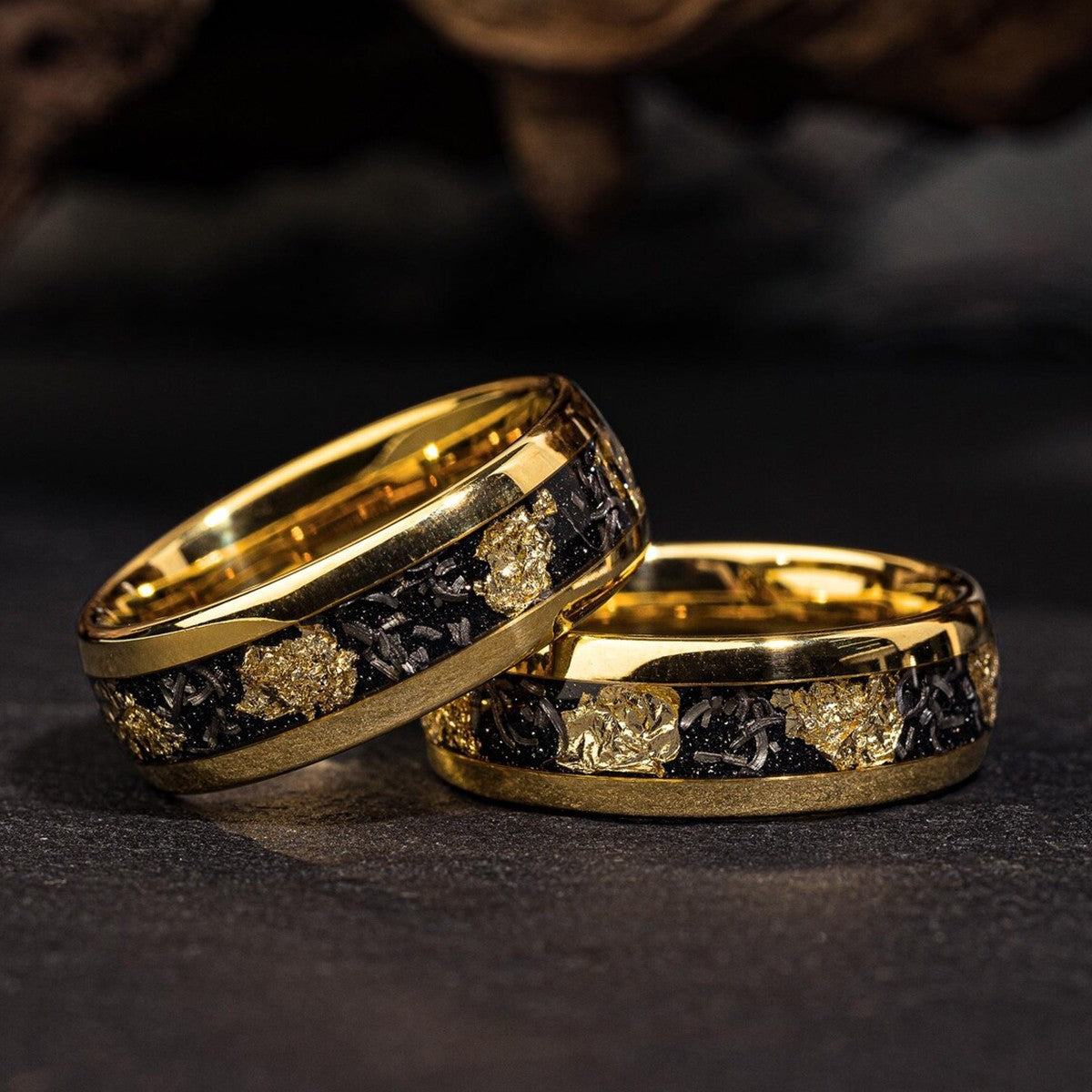 Anel de tungstênio meteorito 8MM anéis masculinos de noivado joias da moda alianças de casamento masculinas anéis de noivado presentes