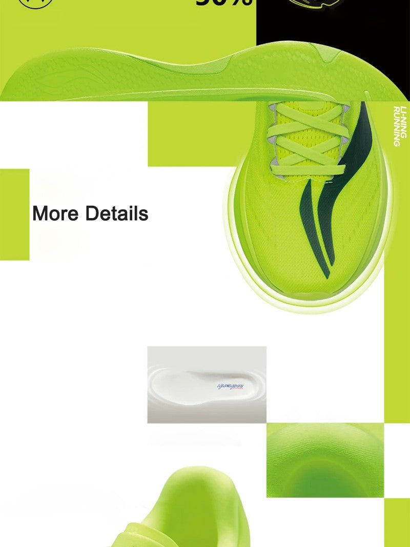 LiNing Men YUEYING 5 PRO Running Shoes SUPER BOOM Lightweight Reflective Cushioning Protect LiNing Wearable Sneakers ARHV013