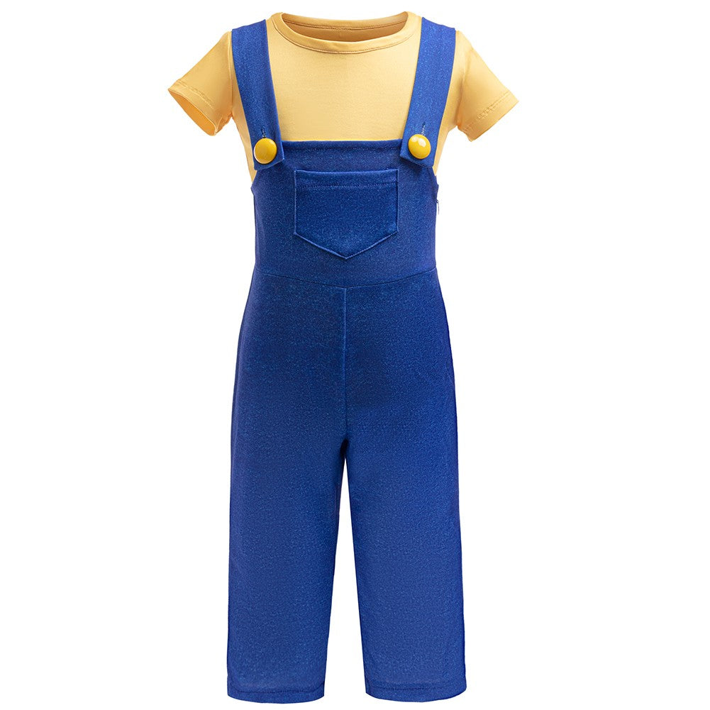 Children's Summer Sets Cosplay Clothing Strap Set Birthday Costumes Stage Performance Costume Boys Movie Theme Party Clothing