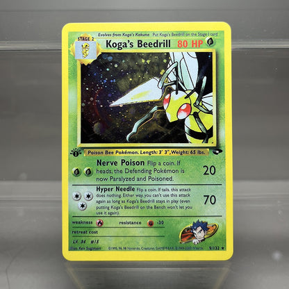 Cartas PROXY PKM Gym-Challenge/Neo-Genesis Lugia Typhlosion Rocket's Mewtwo PTCG Foil Game Collection Cards Game Toys