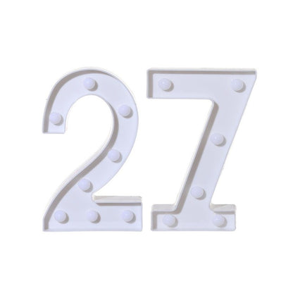 2Pcs Number 16 18 21 30 Led Light String Happy Birthday Party Decoration Wedding Anniversary Adult Birthday Party Gift Light Led