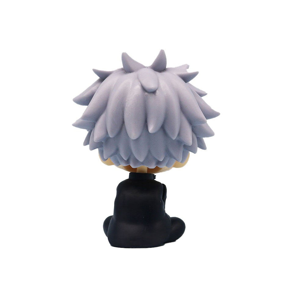Novo conjunto de 5 peças Jujutsu Kaisen Cute Yuji Itadori Gojo Satoru Q Ver. Bonecos de Ação de PVC Figuras de Anime Modelo Brinquedos Coleção Boneca Presente