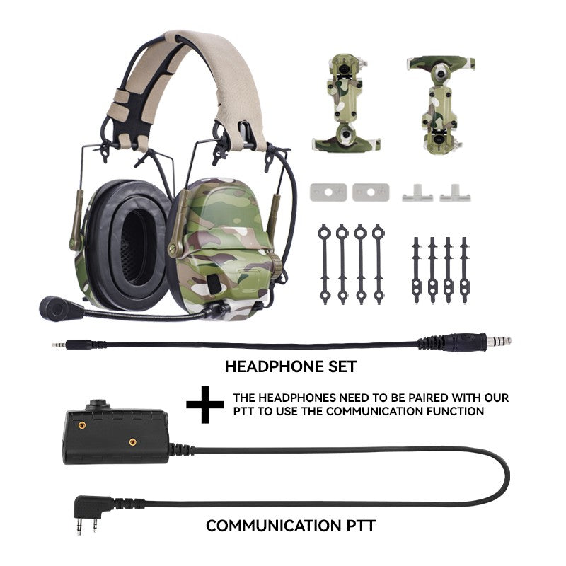 GEN 6 Tactical Headset Hunting Shooting Noise Reduction Headset for OPS Core ARC and Wendy M-LOK Helmet Head Mounted 2 in 1