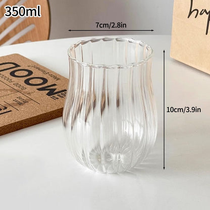 Copos de café gelado Copo de vidro estético Garrafa de água Copos para beber Utensílios de mesa decorativos Caneca de café gelado Copo de coquetel