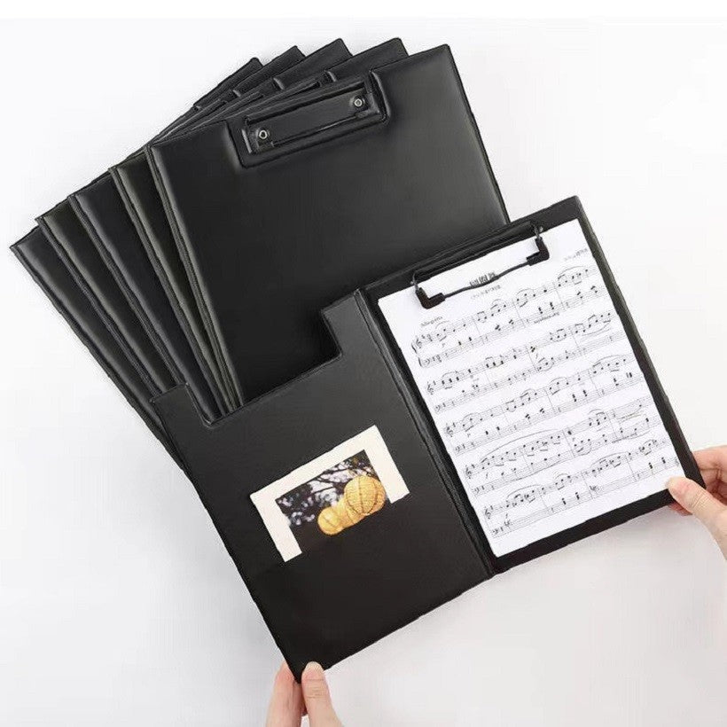 KOBEST A4 Leather Cover Writing Pad Board with Clip Business Office Supplies A5 Signature Folder for Students