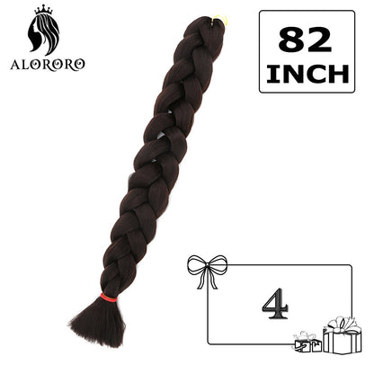 Cabelo Trançado Sintético Jumbo Alororo 82 polegadas Cabelo Falso Africano Fibra de Alta Temperatura Roxo Vermelho Extensões de Cabelo para Mulheres