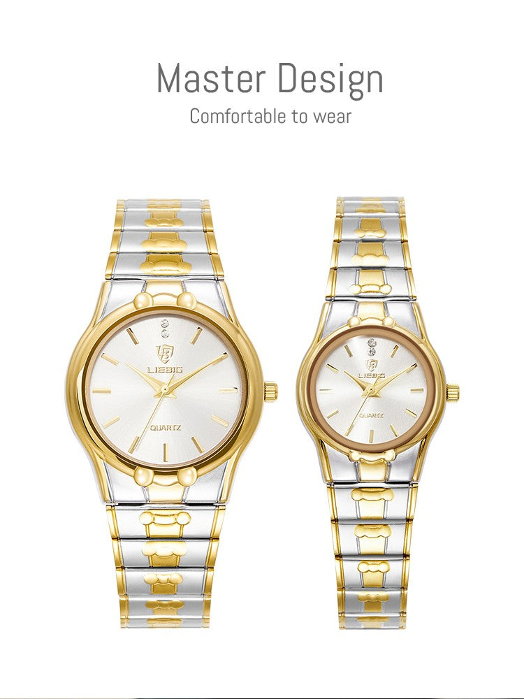 LIEBIG Fashion Quartz Wristwatch Women Men Luxury Full Steel 3Bar Waterproof Watches For Female Ladies Clock Relógio Feminino