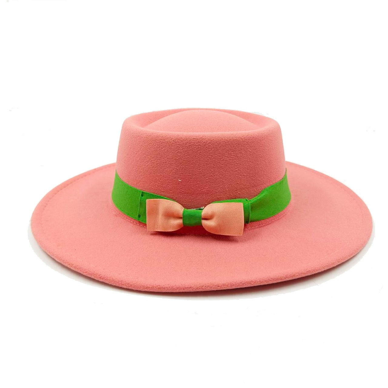 2022 new oversized edge flat top hat retro French felt hat outdoor sun hat women's big-brimmed fedora hat