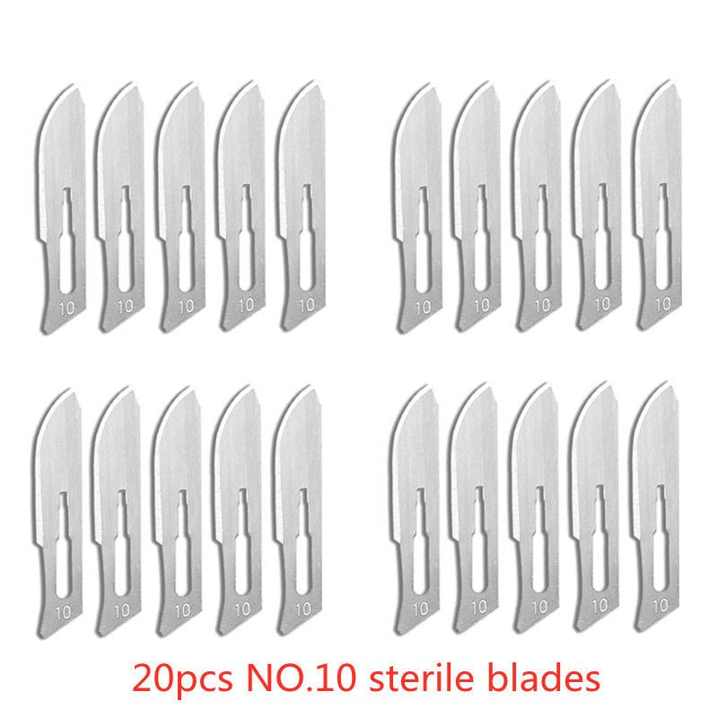 20-100pcs Carbon Steel Surgical Blades for DIY Cutting Phone Repair Carving Animal Eyebrow Grooming Maintenance Scalpel Knife