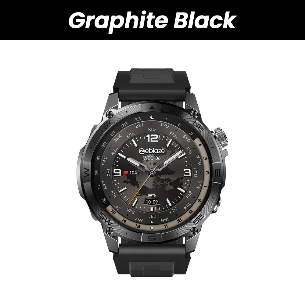 New Zeblaze Stratos 2 Plus GPS Smart Watch 1.43'' AMOLED Display Compass Barometric Altimeter Bluetooth Phone Calls Smartwatch