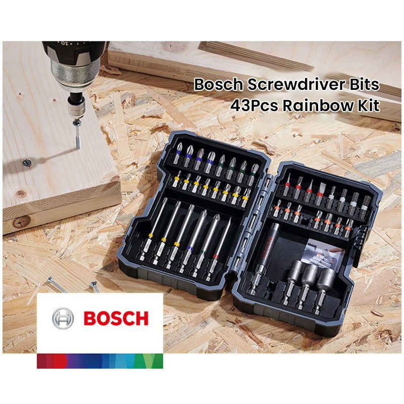 Kit Bosch 43 Peças de Pontas para Parafusadeira Broca de Mão de Alta Dureza Parafusos 25mm 75mm Pontas de Parafusadeira Elétrica para Conjunto de Ferramentas Elétricas