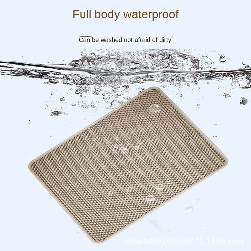 Tapete Grande para Gato, Tapete Sanitário Eva de Camada Dupla à Prova D'água, Tapete para Caixa de Areia de Gato, Tapete para Vaso Sanitário de Gato