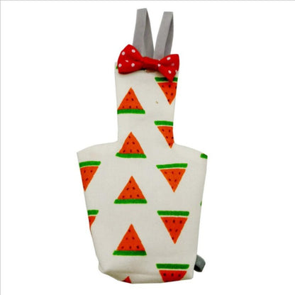 Fralda para Papagaio com Gravata Borboleta, Adorável, Colorida, Estampa de Frutas e Floral para Calopsitas, Pombos, Pássaros de Estimação Pequenos, Médios e Grandes, Roupa de Voo Lavável