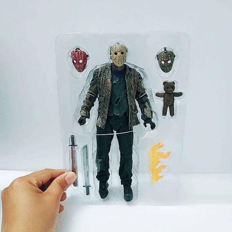 O 13º Brinquedo de Figuras NECA Sexta-Feira 13 Freddy Jason Voorhees Figura de Ação de Sangue Modelo Colecionável do Jason Presentes de Natal Halloween