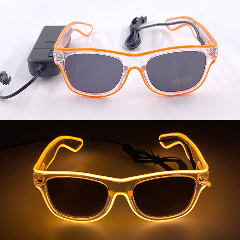 1PC Light Up LED Glasses Glow Sunglasses EL Wire Neon Glasses Glow in The Dark Party Supplies Neon Party Favors for Adults