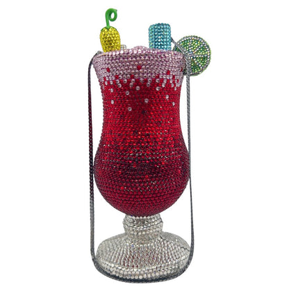 XIYUAN Martini Purse Women Crystal Evening Bags Luxury Designer Diamonds Cup Clutches Wedding Bridal Handbag Lady Rhinestone Bag