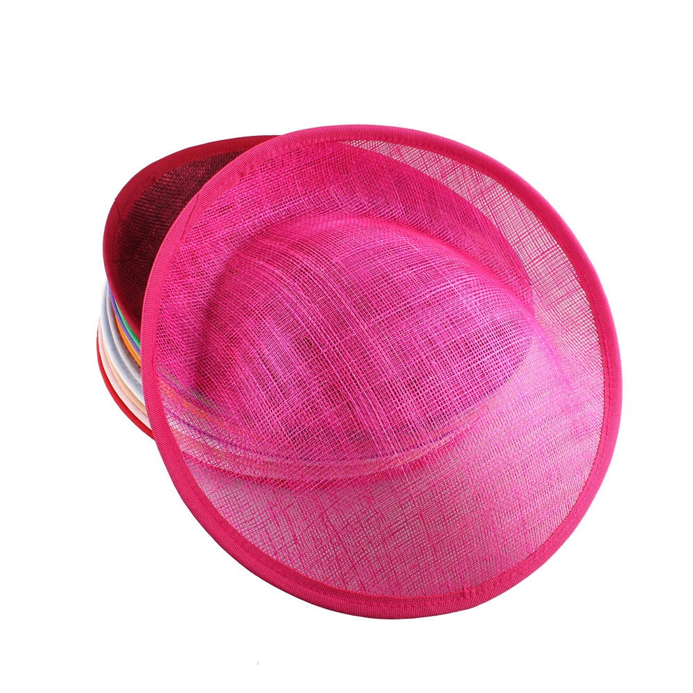 Base de casamento em sinamay de 25 cm, elegante fascinator de casamento para mulheres, acessórios de cabelo DIY, touca de noiva para chapéu de festa